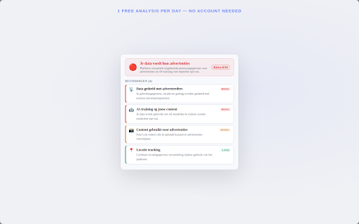 Fret :: Understand what you sign. Analyze terms of service and privacy policies instantly in your browser.