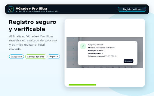 VGrade+ Pro Ultra :: Importa, valida y registra notas en U+ TECSUP desde Canvas, Excel o tablas, con detección dinámica PP/PT y deshacer seguro.