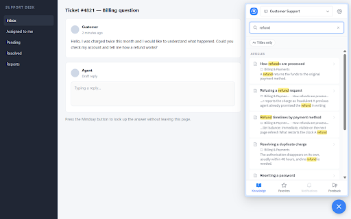 Mindsay Agent Portal :: Access your Mindsay knowledge base from any site
