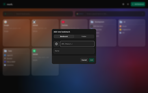 mark. :: Easily add and manage your bookmarks