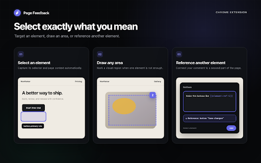 Page Feedback Annotator :: Annotate web pages and export structured Markdown feedback for any coding agent.