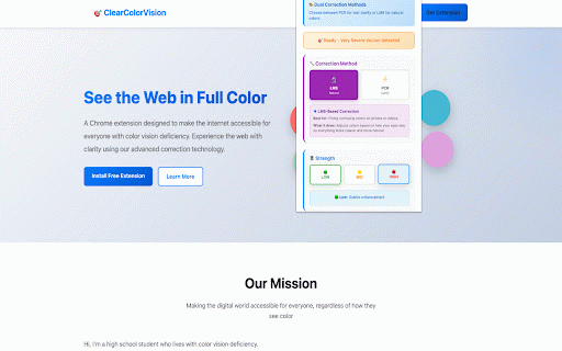 ClearColorVision - Advanced Color Vision Deficiency Corrections :: Professional color correction with dual methods: Perceptual Contrast Rebalancing (PCR) for text clarity & LMS for natural colors
