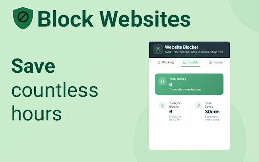 Website Blocker - Block sites and focus mode :: Easy way to block websites and stay focused. Block sites, use focus mode, block by category, and use pomodoro timer.