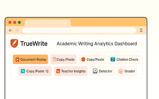 TrueWrite - Teacher AI Detection & Document Replay Analytics :: Advanced writing analytics with document replay visualization. Professional teacher insights dashboard with AI detection.