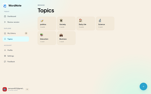 WordNote :: Save English words with context from any webpage