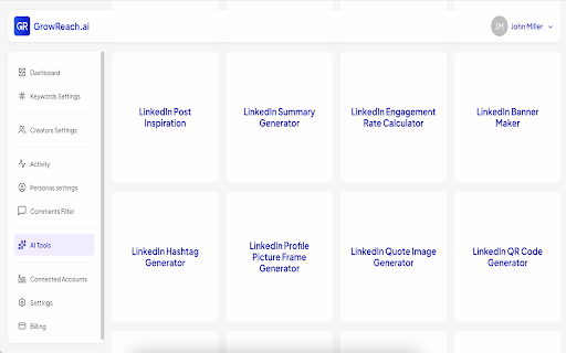 GrowReach AI Clawd Bot Grow your Reach, Engagement and go Viral on LinkedIn :: GrowReach AI is like a Clawd Bot specifically trained to Increase your Engagement, Profile Views and Grow your LinkedIn Network Fast