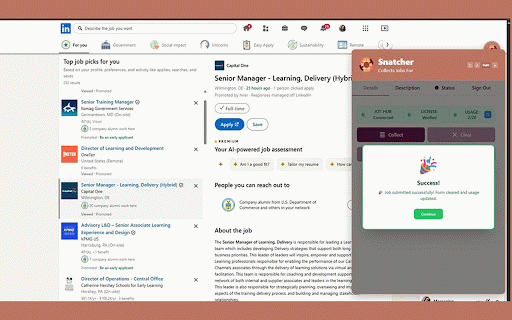 JOT Snatcher :: A Modern Chrome extension that Transforms Your Job Search with One-Click Job Capture