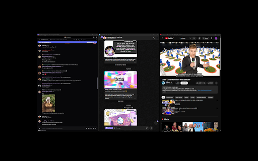 DLite - Discord, Telegram & Web Popups :: Advanced bookmark and tiling manager for Discord (with sidebar hiding), Telegram, and web popups.