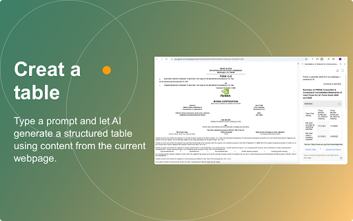 Gentables: AI Sheets for Unstructured Data :: Gentables: AI Sheets for Unstructured Data