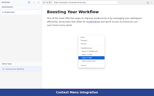 PageDocker :: Open links in a side panel without leaving your current tab. Perfect for research and multitasking.