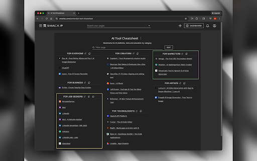 Smack P — Save to Pages :: Save web pages or all open tabs into Smack P Pages so you can find and share them later.