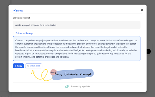 Lunex – A Prompt Guide :: Lunex – Upgrade Your Prompts with Ease
Lunex is a lightweight yet powerful Chrome extension that helps you instantly enhance…