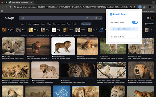 Pre-AI Search - Remove AI from Google :: Remove AI Overviews and filter Google for pre-AI content.