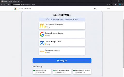 AutoApply — AI Job Autofill :: Auto-fill job applications in seconds using your AutoApply profile. Works on LinkedIn, Indeed, Greenhouse, Lever, Workday, and more.