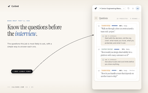 Calibrd AI: Would You Make the Shortlist? :: Open a LinkedIn job, click once. In a minute, a hiring manager's read: shortlisted or passed over, and what to fix first.