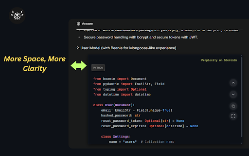 Perplexity on Steroids :: Upgrade Perplexity AI with syntax highlighting, quick code navigation, instant copy, and a sleek modal code viewer and more!
