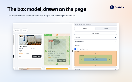CSS Editor :: Edit any website's design in real time. Visual css editor with live preview: change colors, fonts, spacing, export clean styles.