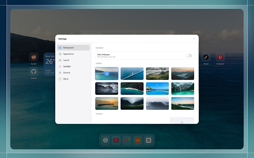 PrismTab - New Tab Dashboard :: Lightning-fast, powerful and fully customizable new tab page.