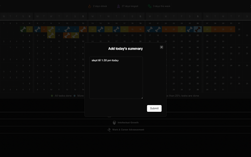 Carpe Diem :: A chrome extension to help you keep organized by adding accountability to your daily tasks.