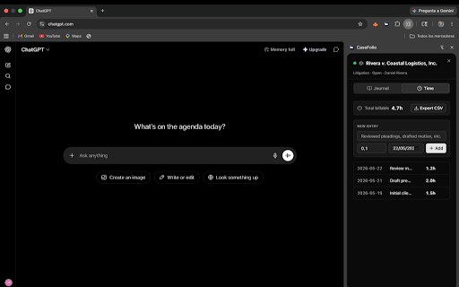 CaseFolio — Private AI Case Manager for Lawyers :: Private, local-only case manager for lawyers. Prompt templates, PII guard & disclaimers. Works with ChatGPT & Claude.