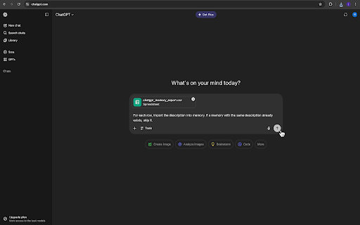 MemPort – ChatGPT Memory Backup & Restore :: Back up and restore your ChatGPT memory via the extension popup using CSV files.