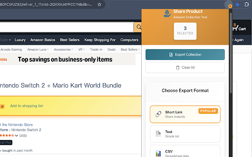 Share Product - Amazon Wishlist Creator & Exporter :: Add checkboxes to Amazon product pages for quick product collection and list export