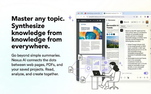 Nexus AI – Smart Web & PDF Context Analyzer, Summarizer :: Smart context-aware AI summaries for web & PDFs. Instantly chat with files, rewrite content, and extract structured data to CSV.