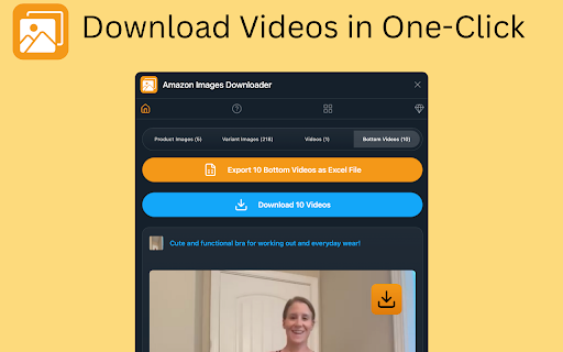 Amazon Images Downloader - Amazon Image & Video Downloader :: Save Amazon product photos, variant images, and videos. Export image and videos URLs to CSV for easy bulk downloads.