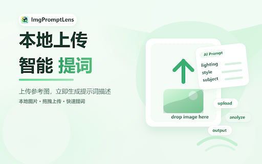 ImgPromptLens - 图像提示词推理 :: 反向分析网页图片,一键提取 AI 绘画提示词。支持 Midjourney、Stable Diffusion 等反推,提供摄影、平面设计、UI 设计、电商等多场景模板。