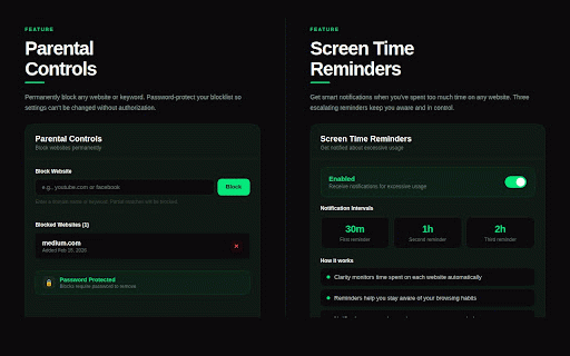 Clarity: Master Your Time :: Take control of your focus. Track browsing habits, set smart time limits, and block distractions to reclaim your productivity.