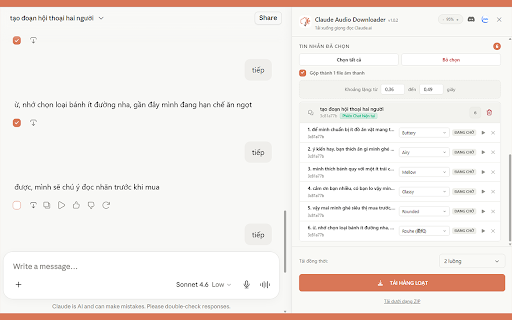 Claude Audio Downloader :: Download audio from Claude.ai with flexible voice selection and bulk download support.