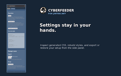 Cyberfeeder :: UI improvements for jinteki.net
