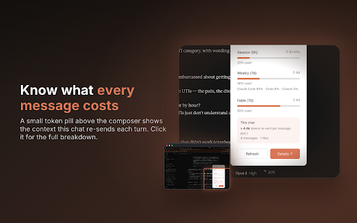 Claude Usage Meter — Limits & Chat Export :: Track Claude usage limits in real time and export full chat history, including code artifacts, in one click. Free, Pro & Team.