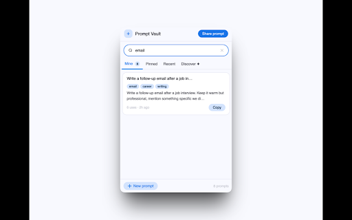 Prompt Vault :: Save, search, and discover the world's best AI prompts — works across ChatGPT, Claude, Gemini, and more.
