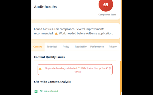 Google AdSense Audit Ayonchy - Enhanced :: Complete AdSense policy compliance audit with advanced content quality detection