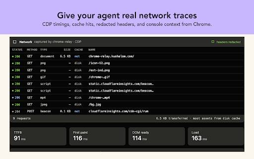Chrome Relay :: your real chrome, exposed to your agent via a cli
