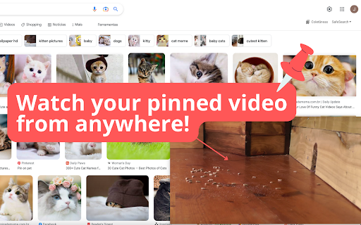 PinMyVideo :: Watch videos in a popup while browsing the web. Watch your favorite videos without losing focus