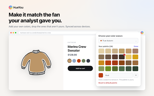 HueYou - Color Season Checker :: Check if a color matches your seasonal palette.
