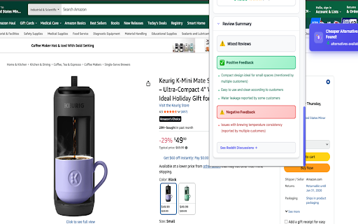 SmartPrice Guard :: Detect fake discounts, view price history, find cheaper alternatives, and see review summaries on Amazon