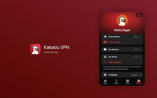 Kakadu VPN: One Family :: Access your favorite online services directly from your browser — fast, secure, and seamless.