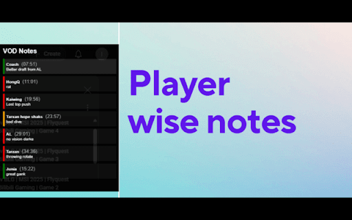 VOD Marker :: Add colored markers and notes to videos for VOD review on YouTube and Twitch.