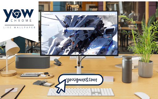 Gundam Live Wallpaper :: White Gundam robot with visible head and chest, blue light particles, and light smoke in the background.