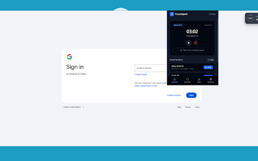 FocusSpark – Smart Focus Sessions :: Session-based Pomodoro + intelligent site blocker for deep work.
