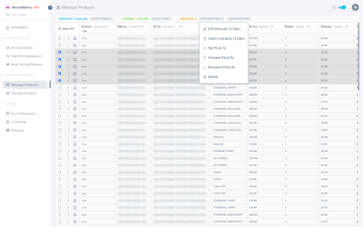 MerchRex - Dashboard for Merch by Amazon :: A Modern & Fast Toolkit for Merch on Demand sellers for a Beautiful Dashboard, Enhanced Product Management & Advanced Analysis.