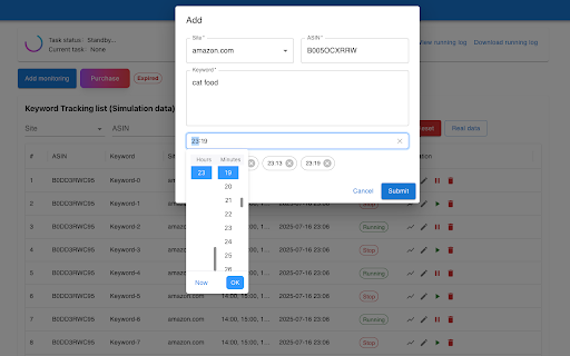 FF AMZ Keyword Rank Tracker :: Free Amazon keyword ranking & indexation check tool. Custom keyword ranking monitoring, monitoring time is controlled in minutes.