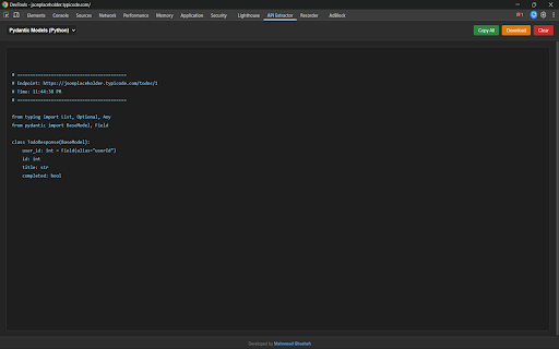 API Context Extractor :: Extracts API JSON responses and generates strictly typed TypeScript interfaces.