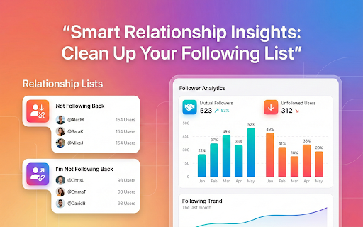 Unfollower & Follower Tracker for IG :: Instagram unfollower checker & follower tracker. Discover who unfollowed you, find non-followers, and clean up your IG following.