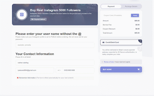 Buy Instagram Followers - MyInstaFollow :: Automatically bookmarks MyInstaFollow's Buy Instagram Followers page for easy follower purchases and faster Instagram growth.