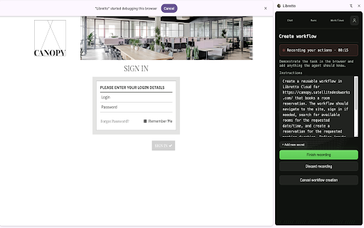 Libretto :: Record browser actions and run them as automations on Libretto.