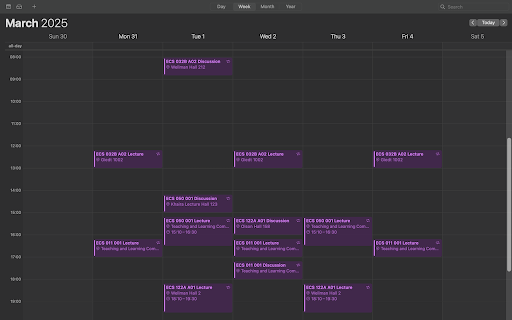 Aggie Schedule Mate :: Export UC Davis schedule to calendar with RateMyProfessor integration